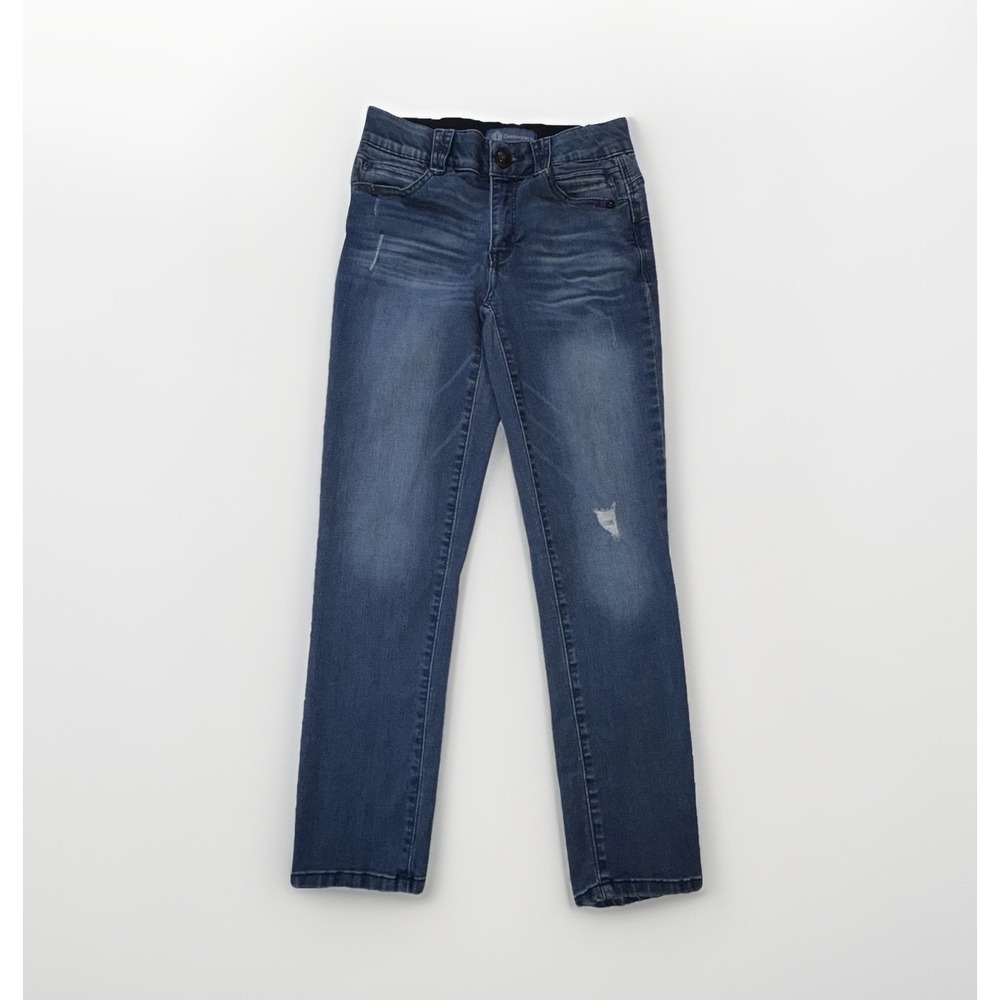 Democracy Women's 2P "Ab"Solution‎ Booty Lift Straight Leg Jeans Blue Distressed